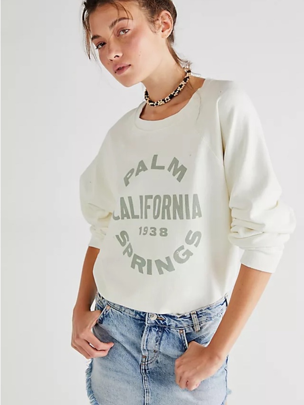 SOLD OUT BLUE Palm Springs California" Graphic Sweatshirt